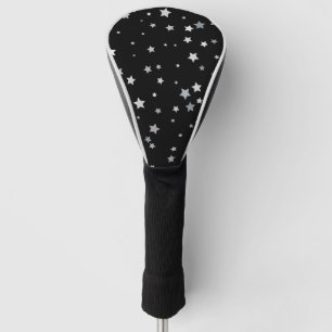 Cute Silver Stars pattern Any background color Golf Head Cover