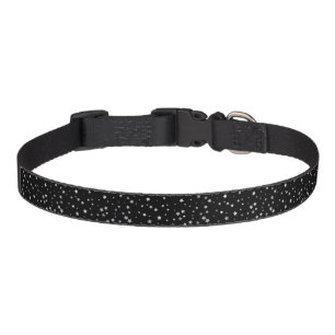 Cute Silver Stars pattern Any background color Pet Collar