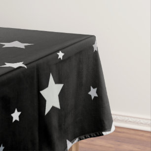 Cute Silver Stars pattern   Any background color  Tablecloth