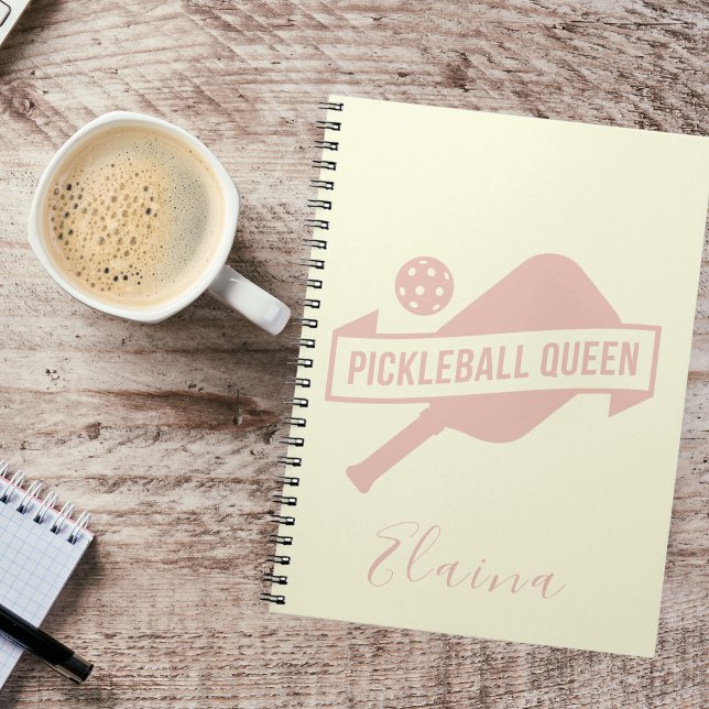 Cute Simple Aesthetic Modern Pickleball  Notebook (Creator Uploaded)