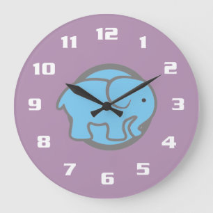 Cute Simple and Elegant Nursery Large Clock
