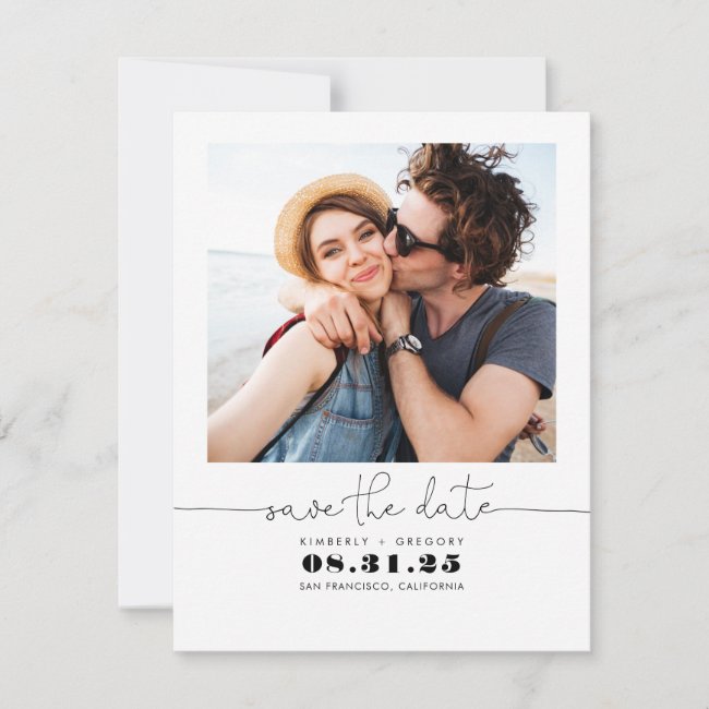 Cute Simple and Elegant Save the Date Photo