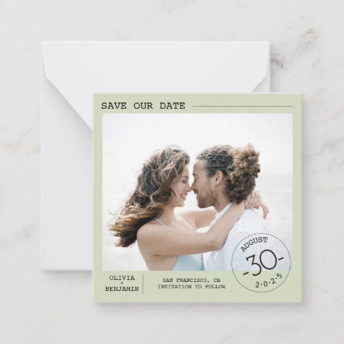 Cute Simple and Elegant Save the Date Photo Card