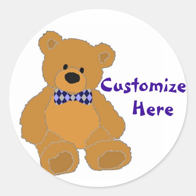 Cute Simple Bear Sticker (Front)