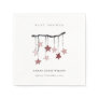 Cute Simple Blush Pink Star Mobile Baby Shower Napkins