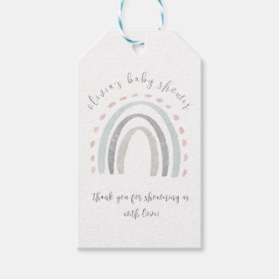 Cute Simple Boho Rainbow Girl Baby Shower  Gift Tags