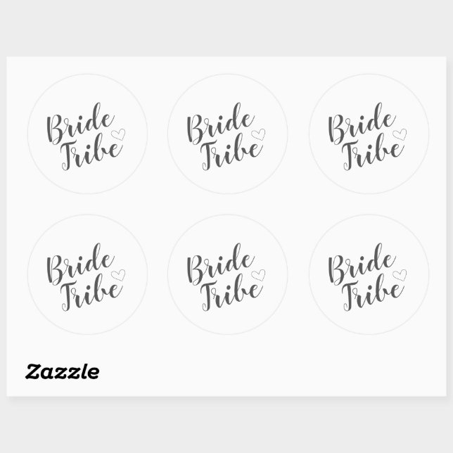 Cute & Simple Bride Tribe Stickers (Sheet)