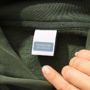 Cute simple chambray blue personalized kids' labels