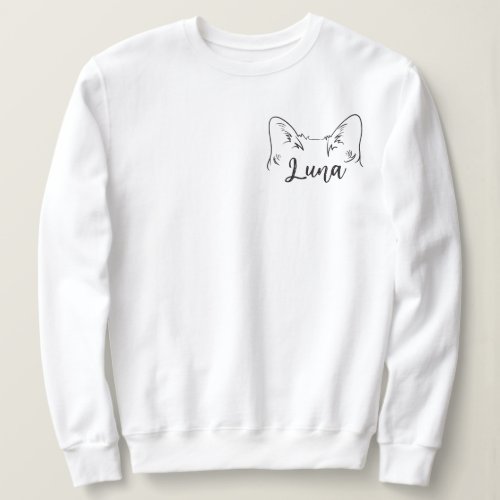 Cute Simple Custom Name Snowshoe Cat Mom  Sweatshirt
