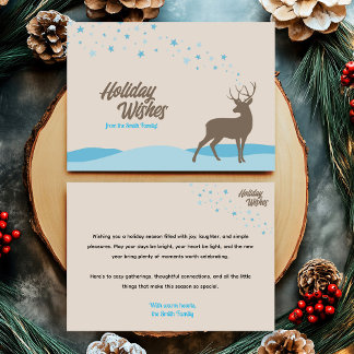 Cute Simple Deer Whimsical Minimalist Holiday