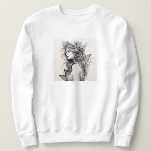 Cute simple design womens black lover mom sweatshirt