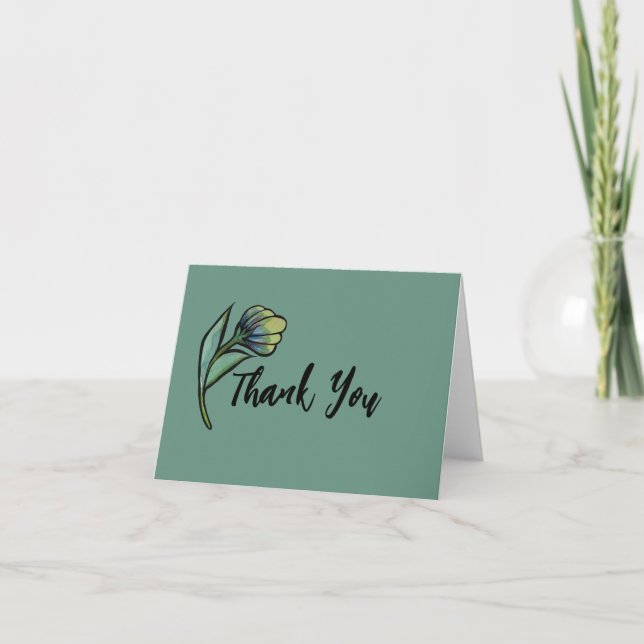 Cute simple flower daisy teal daisies              card (Front)