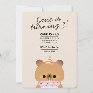 Cute Simple Fun Birthday Party Invitation