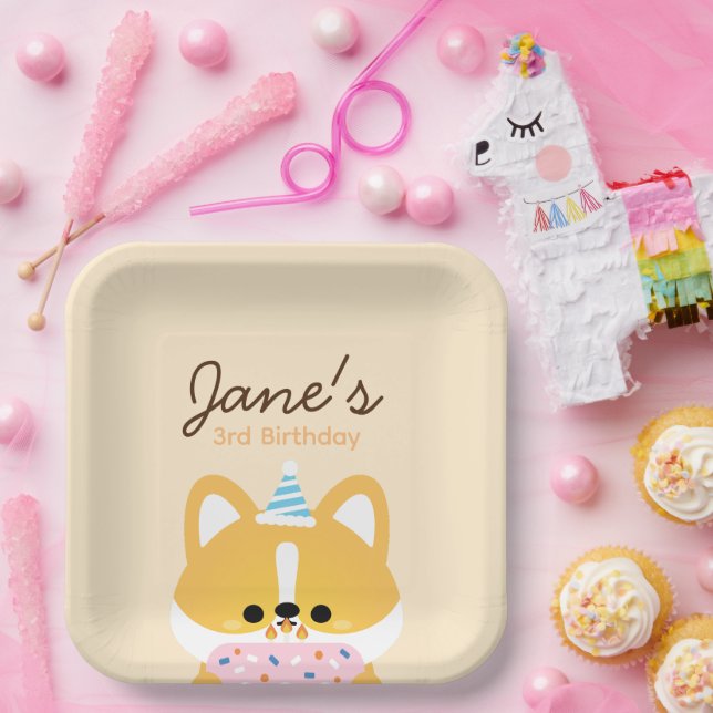 Cute Simple Fun Birthday Party Paper Plates (Party)