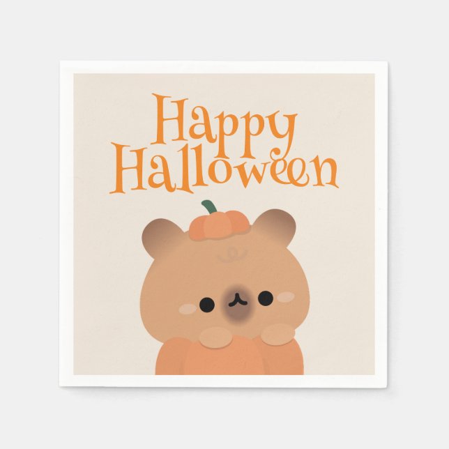Cute Simple Fun Halloween Party Napkins (Front)