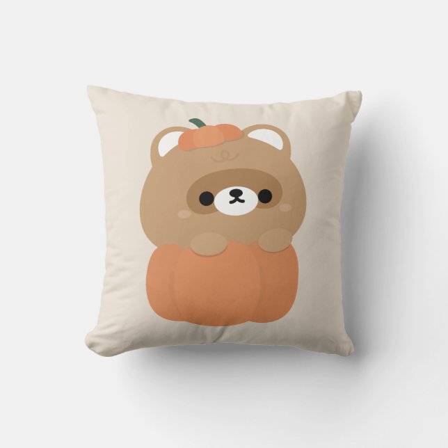 Cute Simple Fun Halloween Party Throw Pillow (Front)