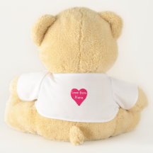 Cute simple fun love heart  teddy bear