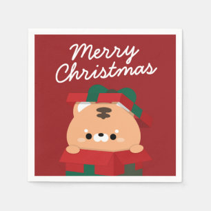 Cute Simple Fun Merry Christmas Napkins