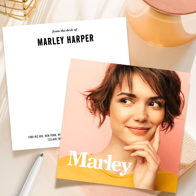 Cute Simple Fun Professional Stationery Photo Note Card (Creator Uploaded)