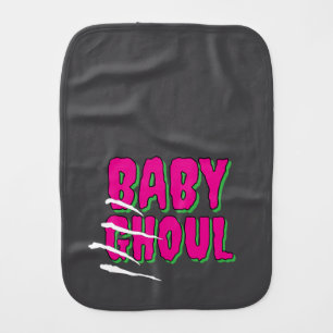 Cute Simple Funny Spooky 'Baby Ghoul' Baby Burp Cloth