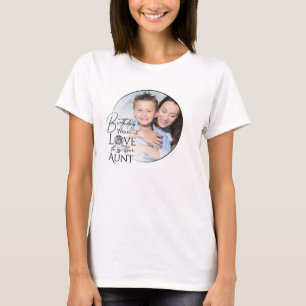 Cute Simple Gifts For Aunts Custom Aunt Birthday T-Shirt
