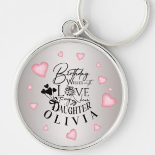 Cute Simple Gifts For Daughters   Typography Keychain