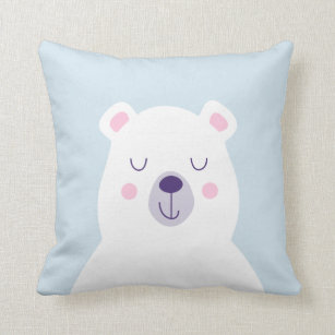 Multicolor Epic Love Designs Save The Polar Bears Cute Blue Heart Animal Throw Pillow 18x18 