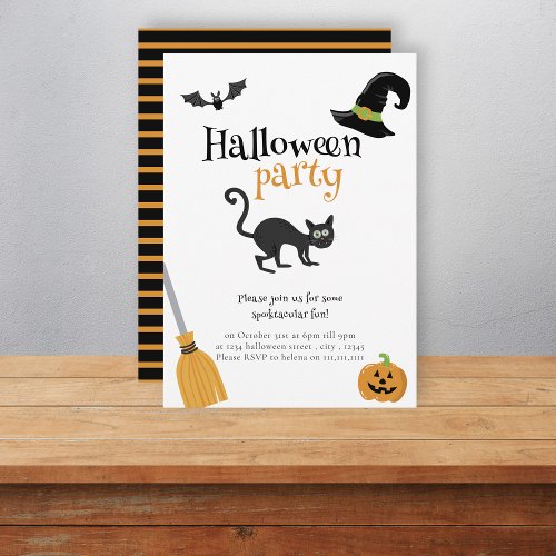 Cute simple Halloween party  Invitation