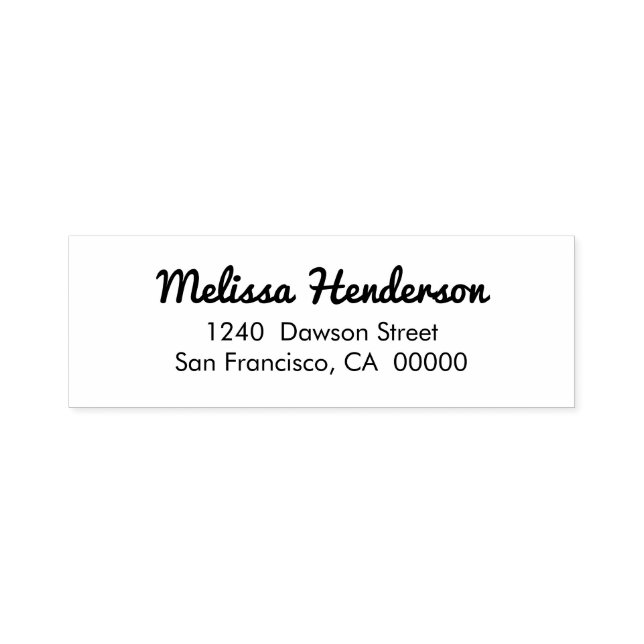 Cute Simple Handwritten Return Address Self-inking Stamp (Design)