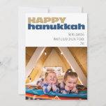 Cute Simple Happy Hanukkah Custom Photo Holiday<br><div class="desc">Personalized Cute Simple Happy Hanukkah Custom Photo Holiday Card</div>