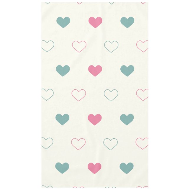 Cute Simple Heart Pattern Tablecloth (Front)