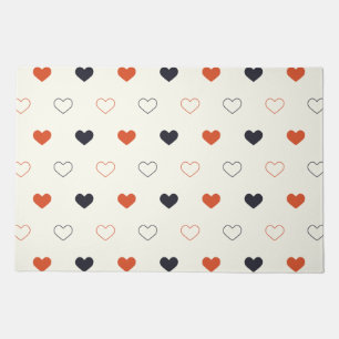 Cute Simple Heart Seamless Pattern Doormat