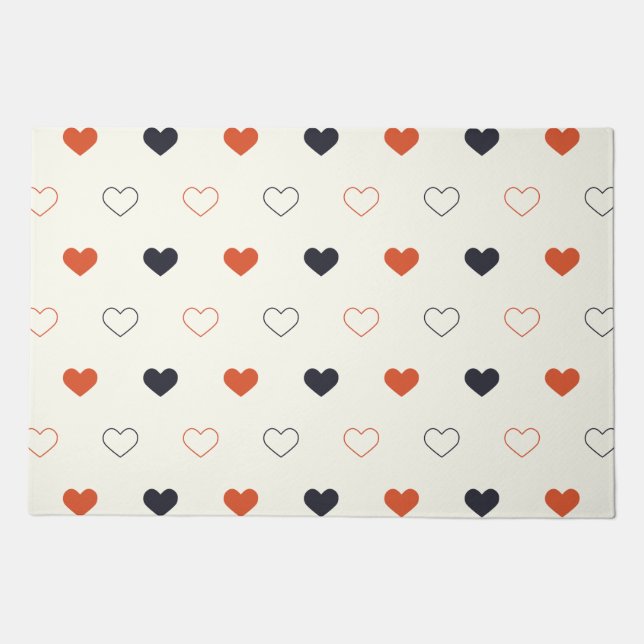 Cute Simple Heart Seamless Pattern  Doormat (Front)