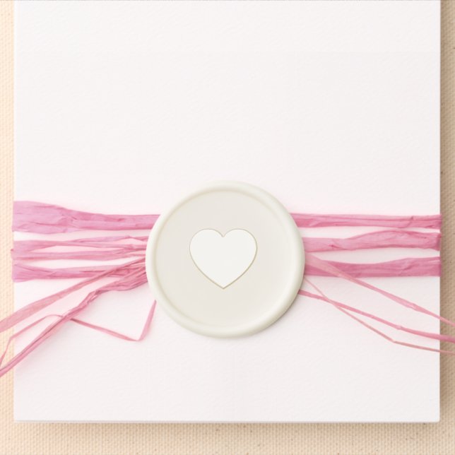 Cute Simple Heart  Wax Seal Sticker (Front)