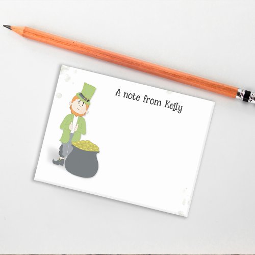 Cute Simple Leprechaun St Patricks Day Green  Post_it Notes