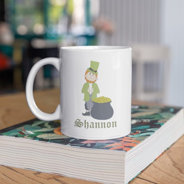 Cute Simple Leprechaun St. Patrick's Day Whimsical Coffee Mug (Creator Uploaded)