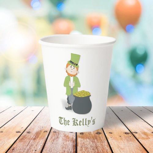 Cute Simple Leprechaun St Patricks Day Whimsical Paper Cups