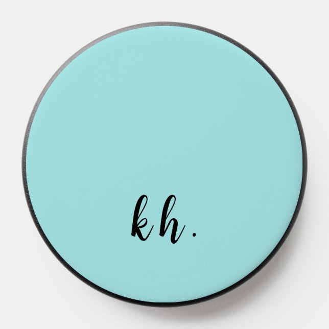Cute Simple Light Blue Monogram Initials PopSocket (Popsocket)