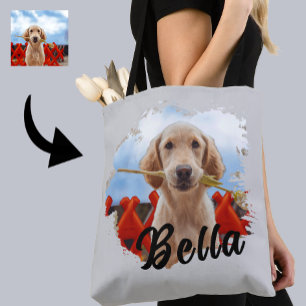 Cute Simple Modern Grunge One-of-a-Kind Dog Lover  Tote Bag