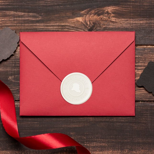 Cute Simple North Pole Santa's Shop Official Seal  Wax Seal Sticker (Creator Uploaded)