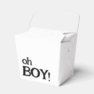 Cute Simple Oh Boy Baby Shower Favor Boxes