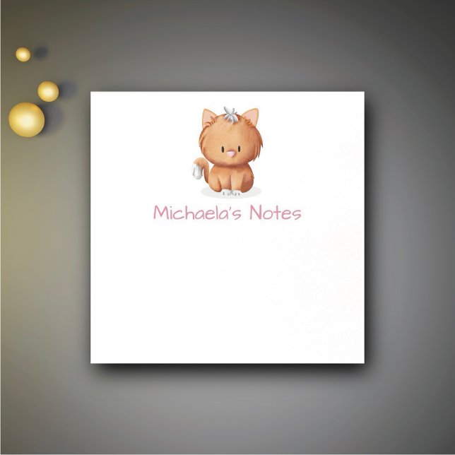 Cute Simple Orange Cat Post-it Notes (Creator Uploaded)