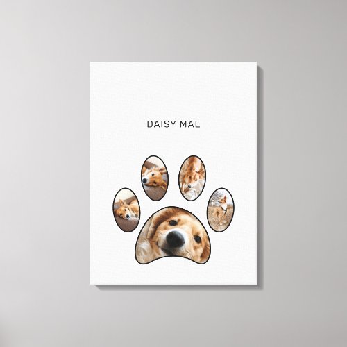 Cute Simple Paw Print Custom Pet Photo Collage