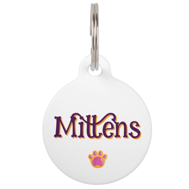 Cute Simple Pet Collar Tag (Front)