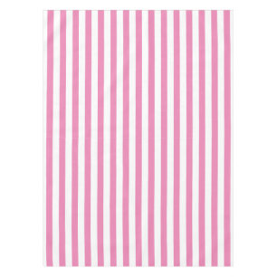 Cute Simple Pink and White Striped  Tablecloth