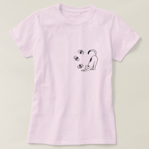 Cute Simple Pink Cat T-Shirt