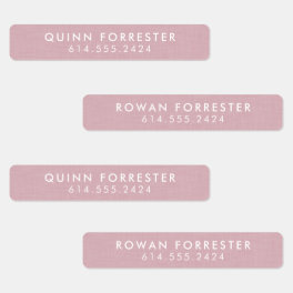 Cute simple pink kids' labels
