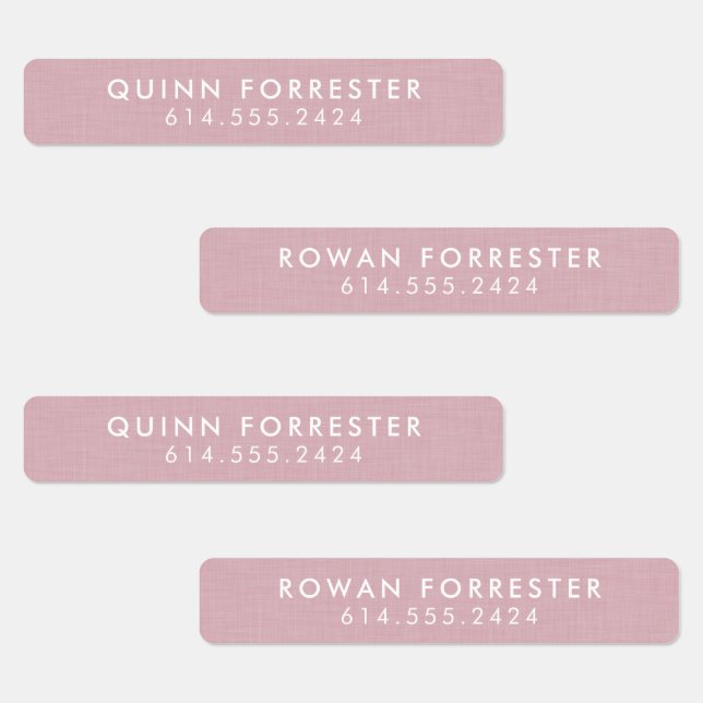 Cute simple pink kids' labels (Group)