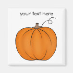 Cute simple pumpkin magnet
