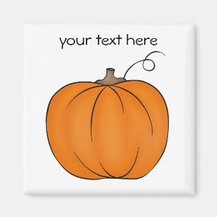 Cute simple pumpkin magnet